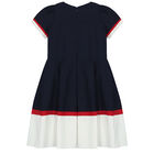Girls Navy Blue Dress, 1, hi-res
