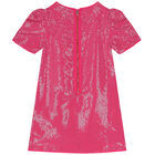 Girls Pink Sequin Logo Dress, 1, hi-res