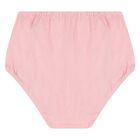 طقم فستان تول بنات مكشكش باللون الوردي , 1, hi-res