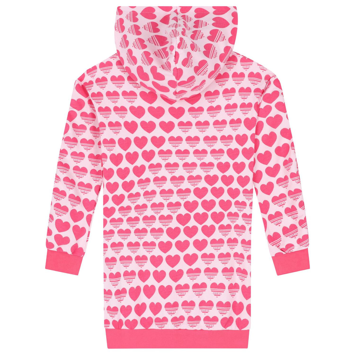 Girls Pink Logo Dress, 1, hi-res