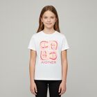Girls White & Pink Logo T-Shirt, 1, hi-res