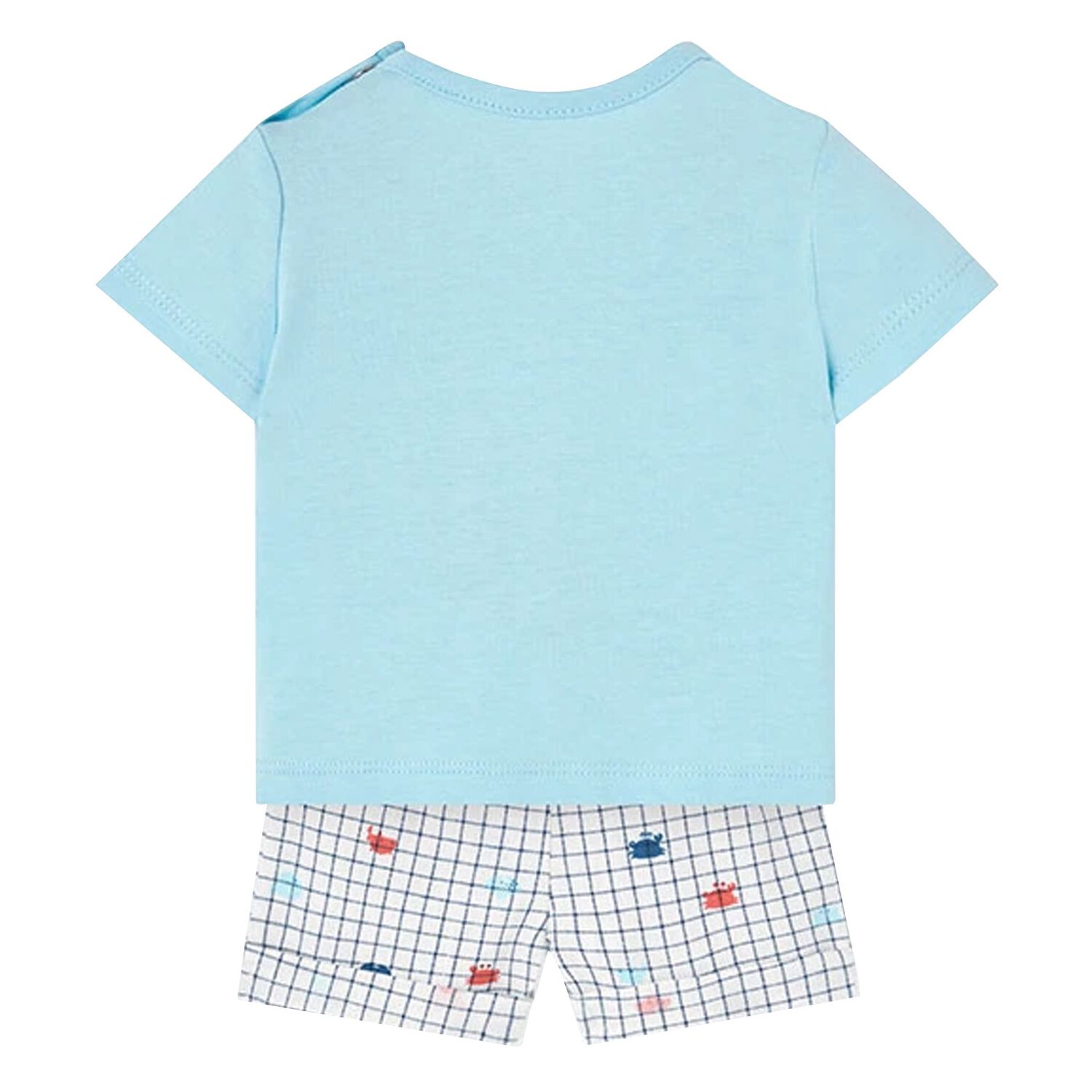 Younger Boys Blue & Ivory Shorts Set, 1, hi-res