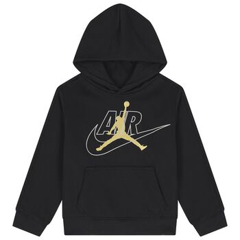 Boys Black Jordan Logo Hooded Top