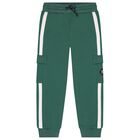 Boys Green Logo Joggers, 1, hi-res