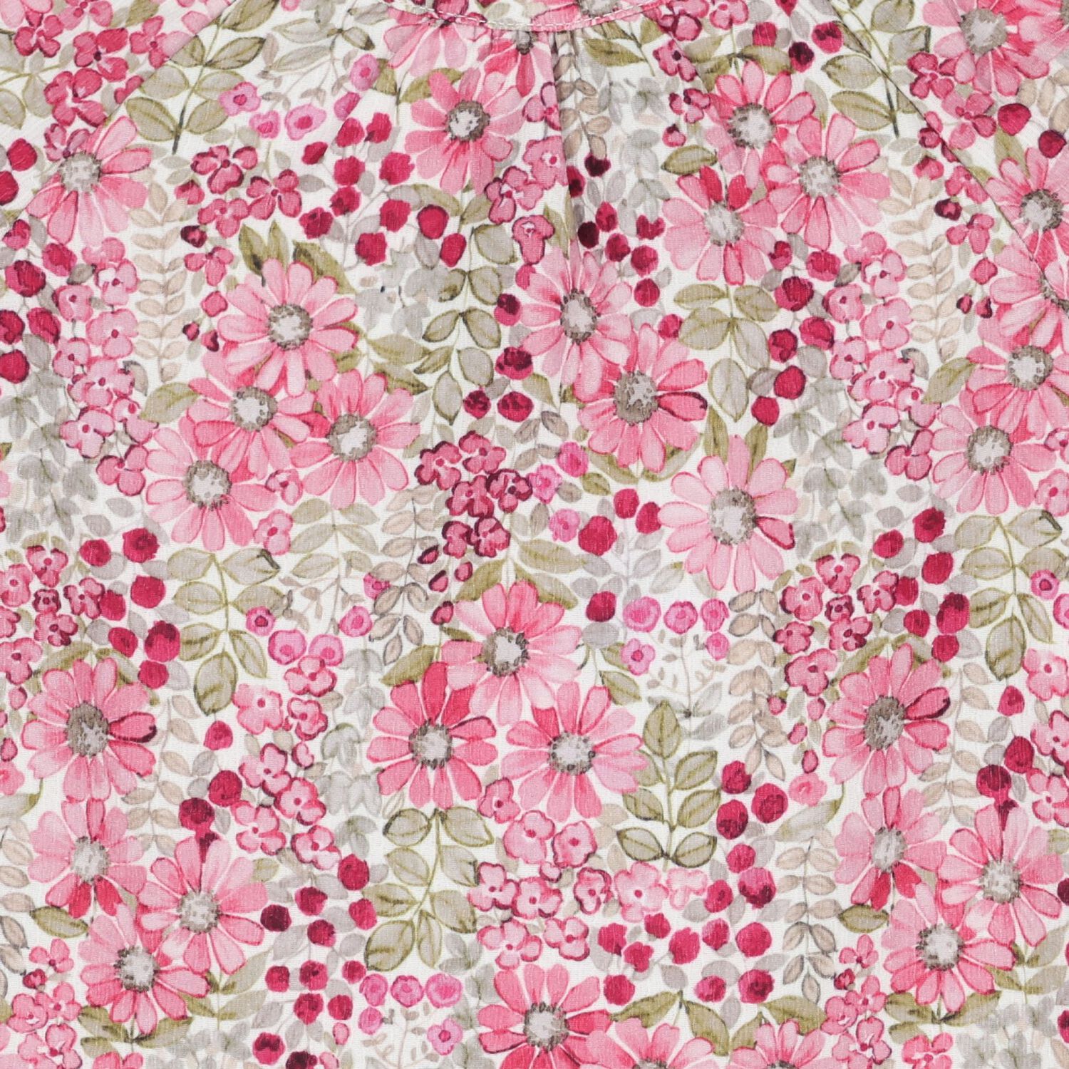 Younger Girls Pink Floral Dress, 1, hi-res