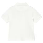 Younger Boys Ivory Animals Polo Shirt, 1, hi-res