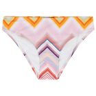 Girls Pink Logo Zig Zag Fringed Bikini, 1, hi-res