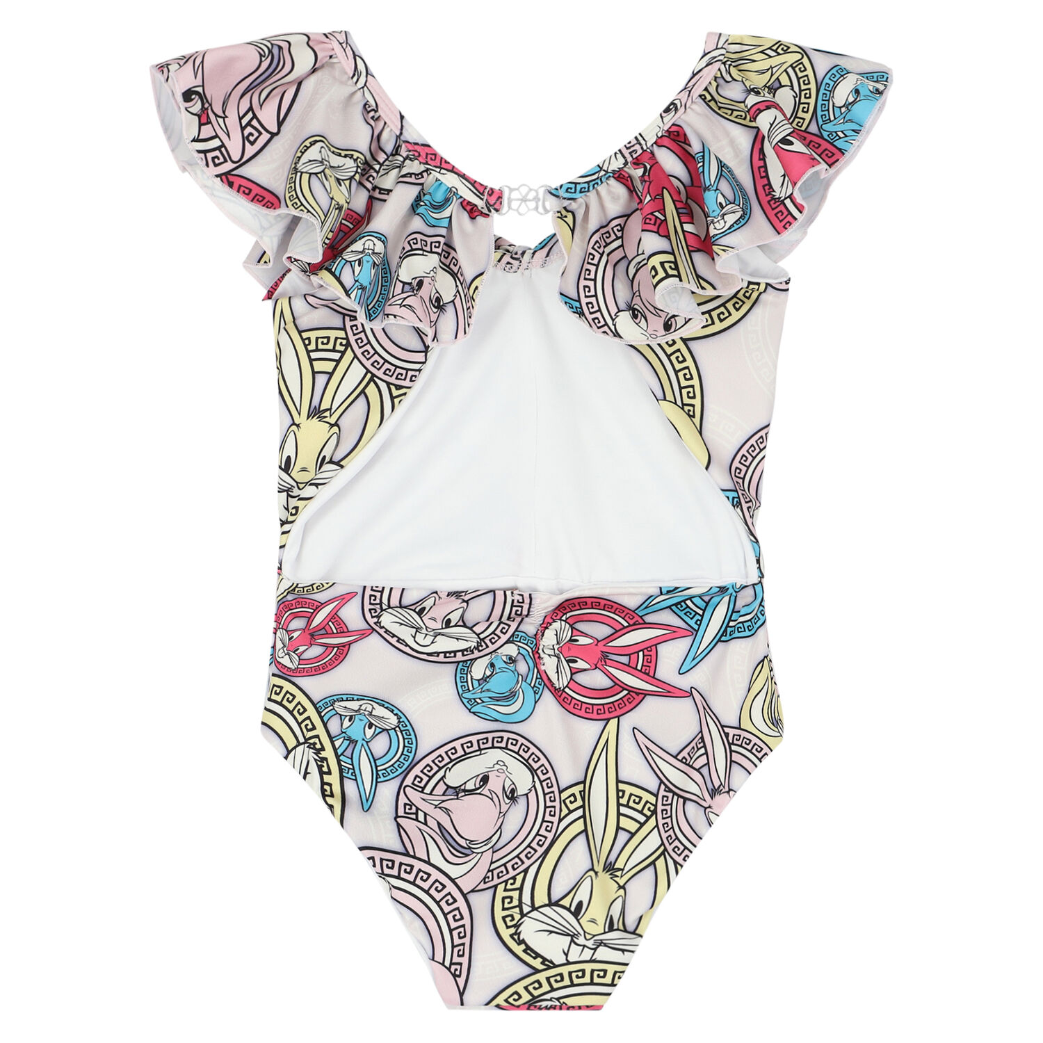 Girls Multi-Colored Bunny Swimsuit, 1, hi-res