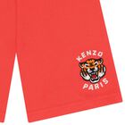 Boys Red Tiger Logo Shorts, 1, hi-res