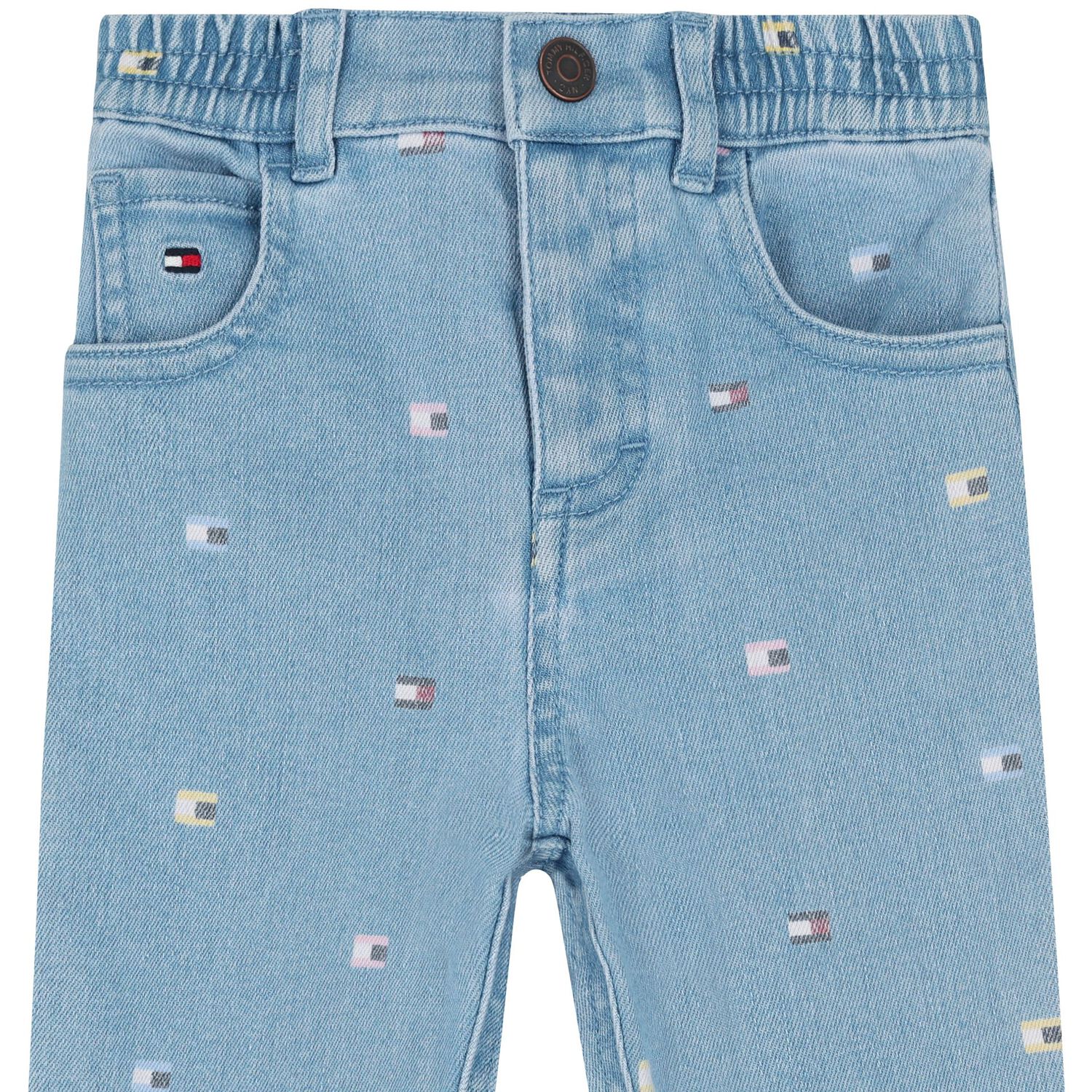 Younger Girls Blue Logo Denim Jeans, 1, hi-res image number null