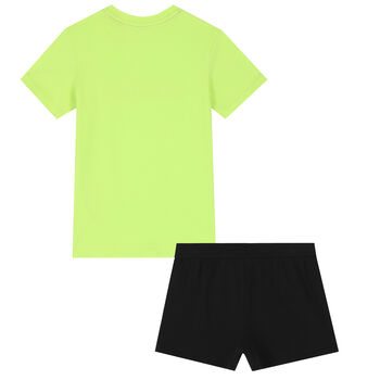 Boys Green & Black Logo Pyjamas