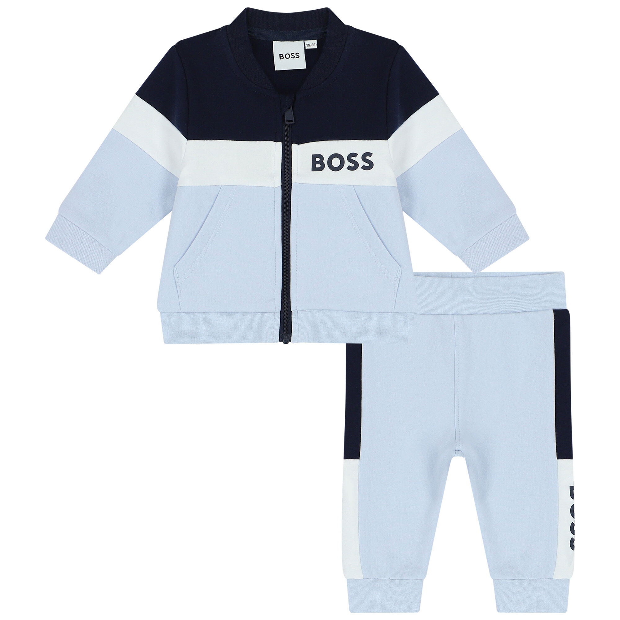 BOSS Baby Boys Blue Logo Tracksuit Junior Couture QA
