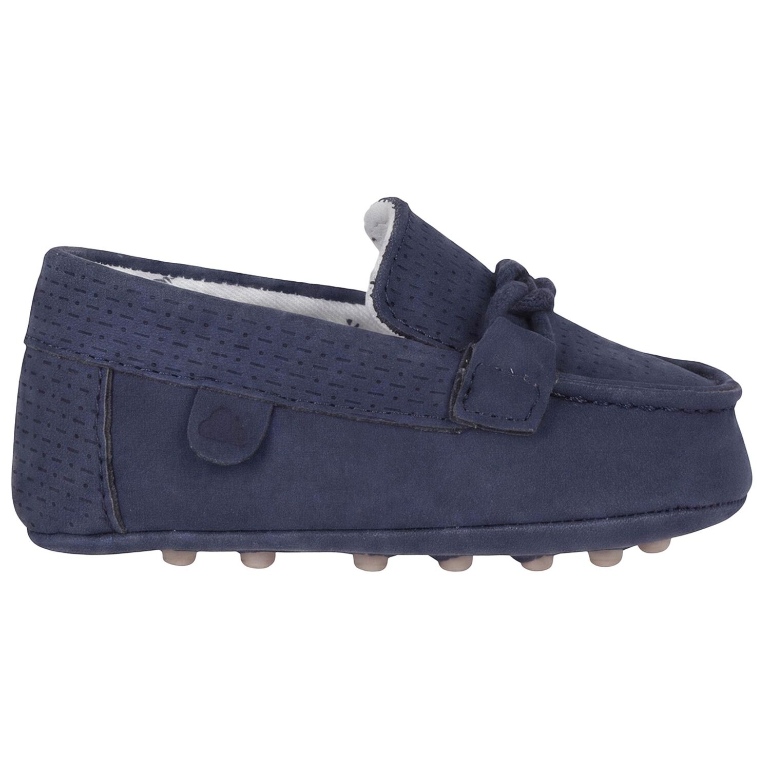 Baby Boys Navy Blue Leather Pre Walker Moccasins, 3, hi-res