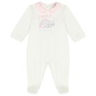 Baby Girls Ivory and Pink Babygrow Set, 1, hi-res