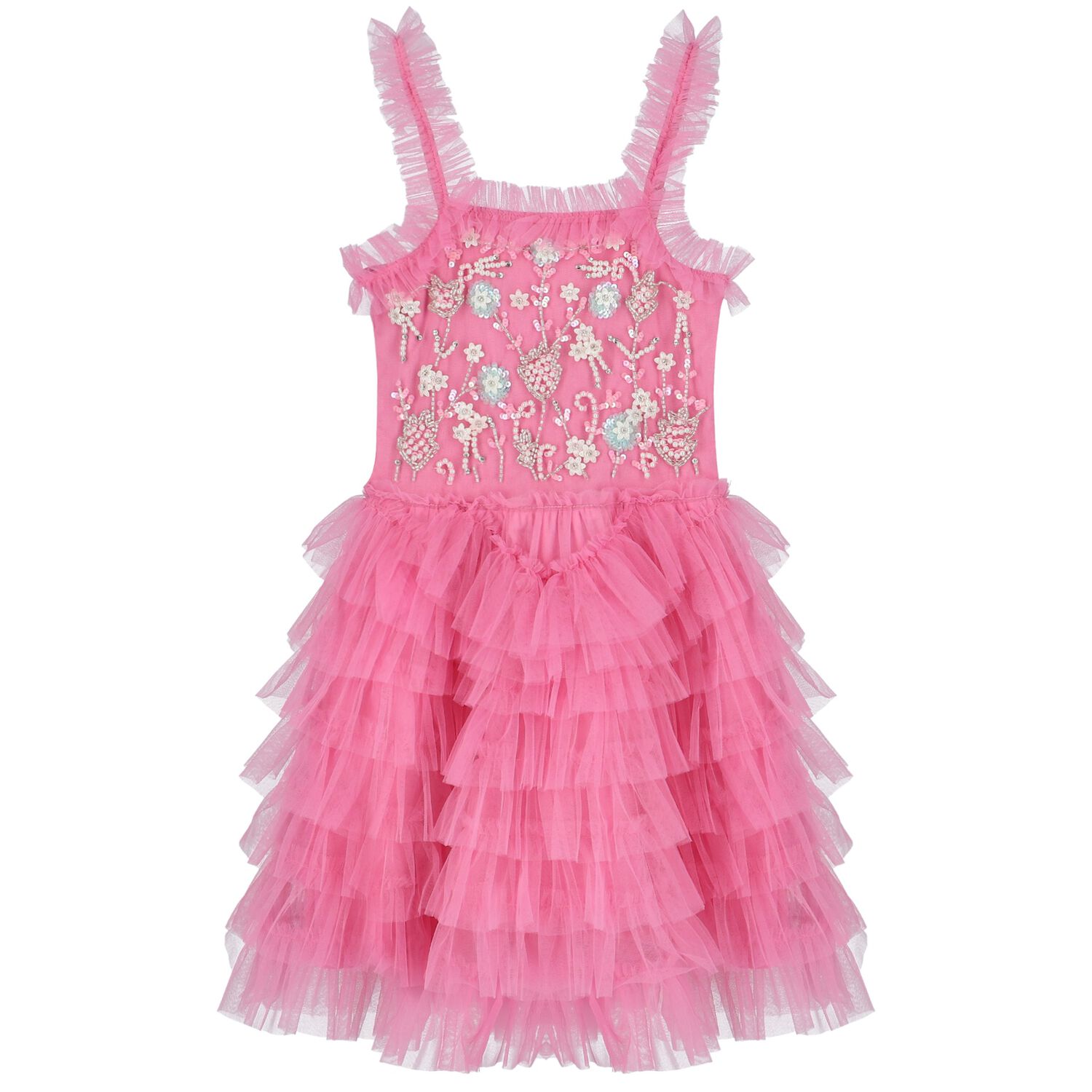 Girls Pink Tulle Dress, 1, hi-res image number null