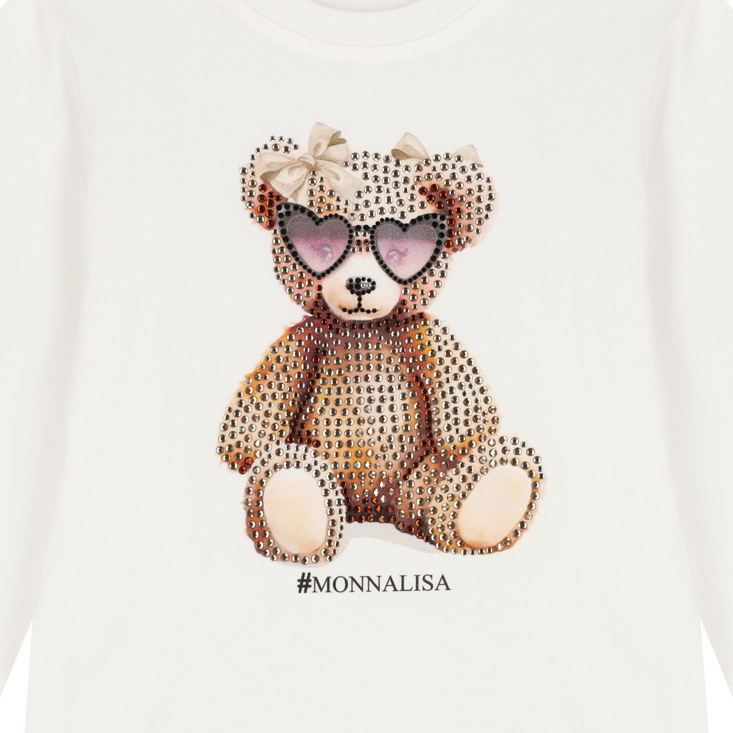 طقم ليجينز للبنات بطبعه تيدى بير باللون الاسود والعاجى , 1, hi-res