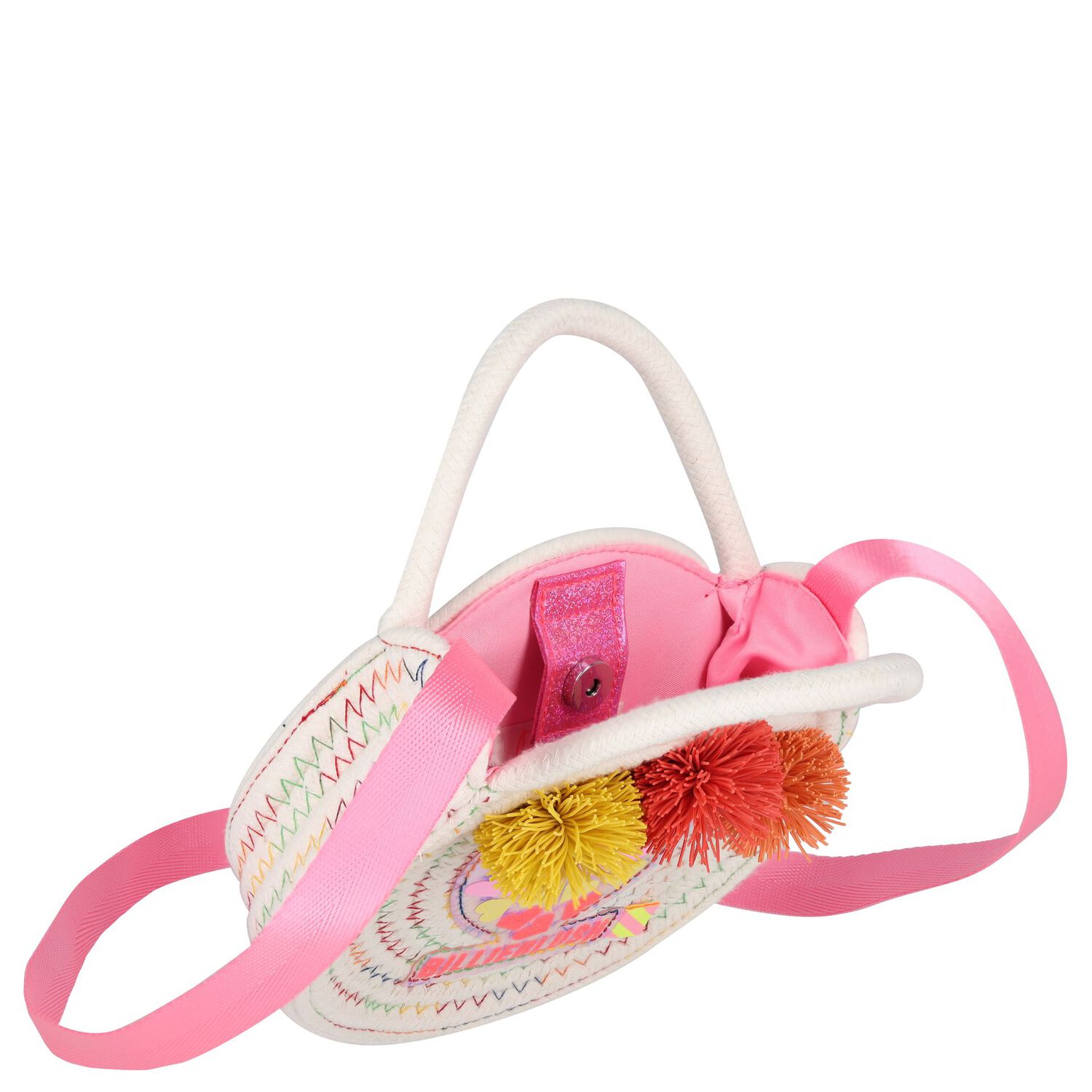 حقيبة يد بنات بالشعار باللون العاجي, 1, hi-res