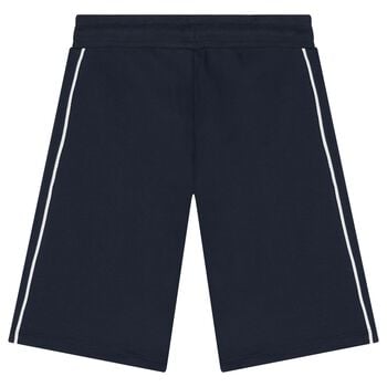 Boys Navy Blue Logo Shorts