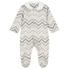 Grey Zig Zag Babygrow, 3, hi-res