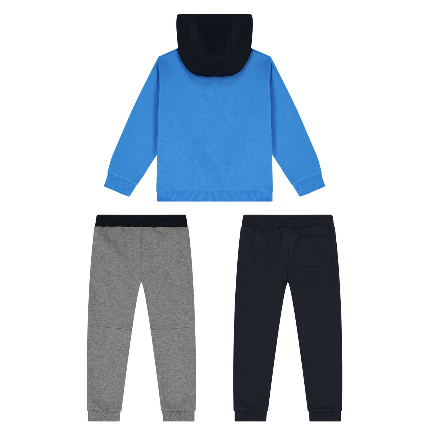 Boys Blue, Grey & Navy Blue Tracksuit Set (3 Piece), 2, hi-res image number null