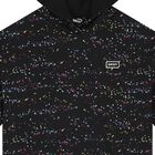 Girls Black Starlight Logo Hooded Dress, 1, hi-res