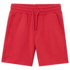 Boys Red Logo Shorts, 8, hi-res