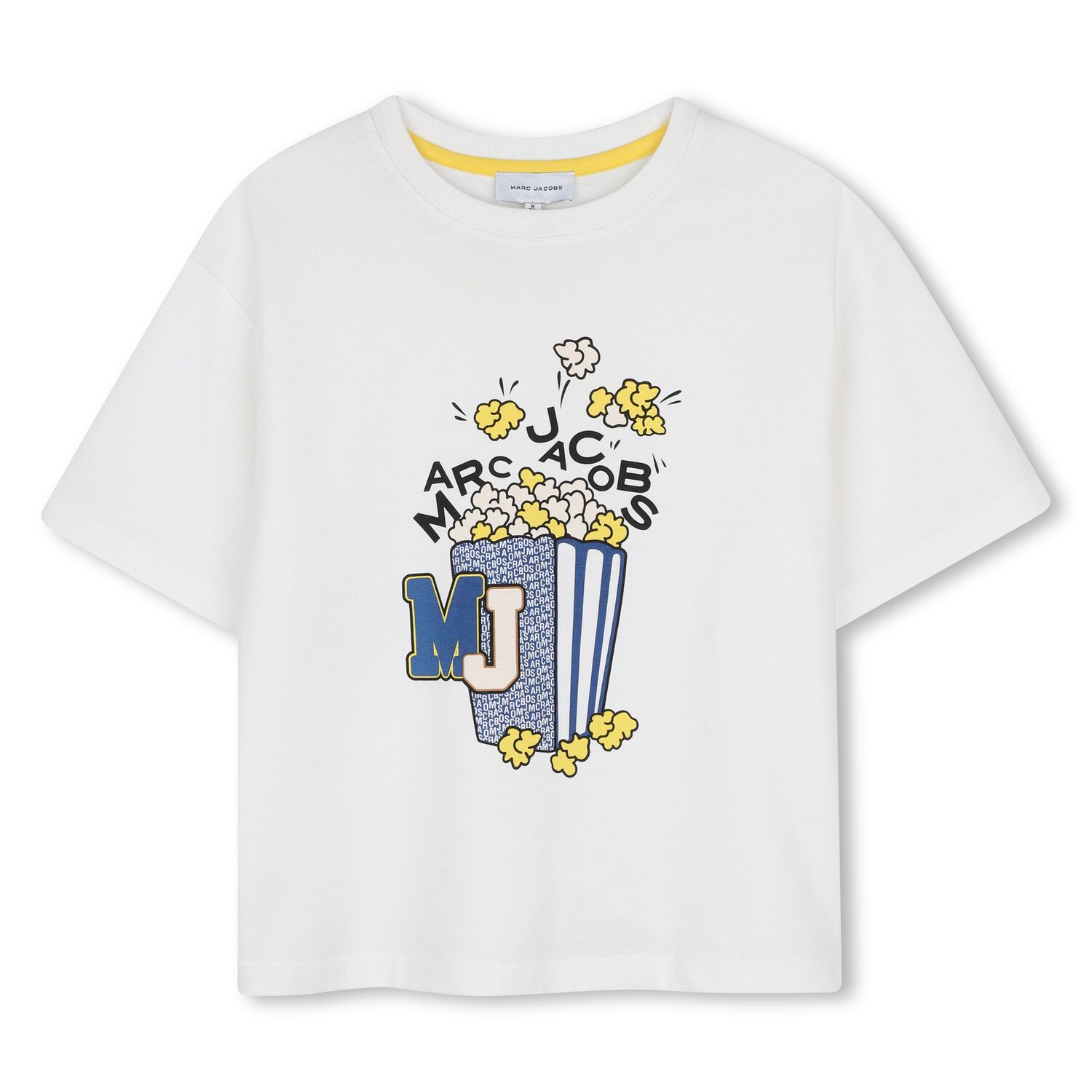 Boys Ivory Popcorn Logo T-Shirt, 1, hi-res