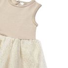 Baby Girls Ivory & Beige Tulle Dress Set, 2, hi-res