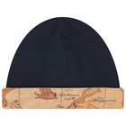 طقم هدايا ملابس أطفال للأولاد الصغار بتصميم خريطة جغرافية باللون الأزرق الداكن والبيج, 4, hi-res