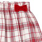 Girls White & Red Plaid Skirt, 1, hi-res