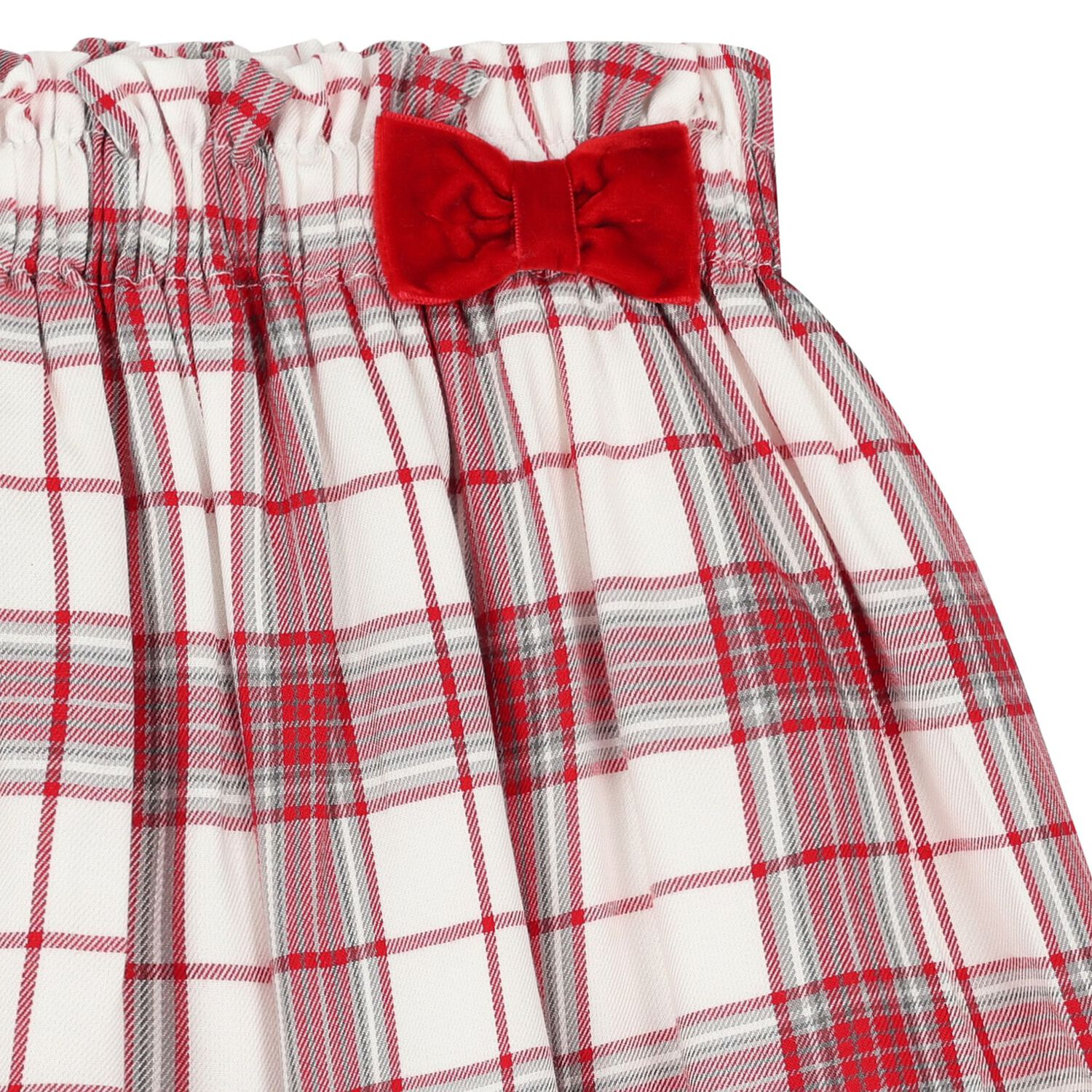 Girls White & Red Plaid Skirt, 1, hi-res image number null