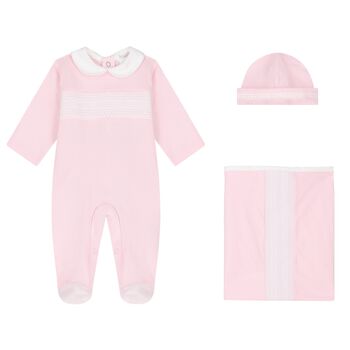 Baby Girls Pink Babygrow Gift Set