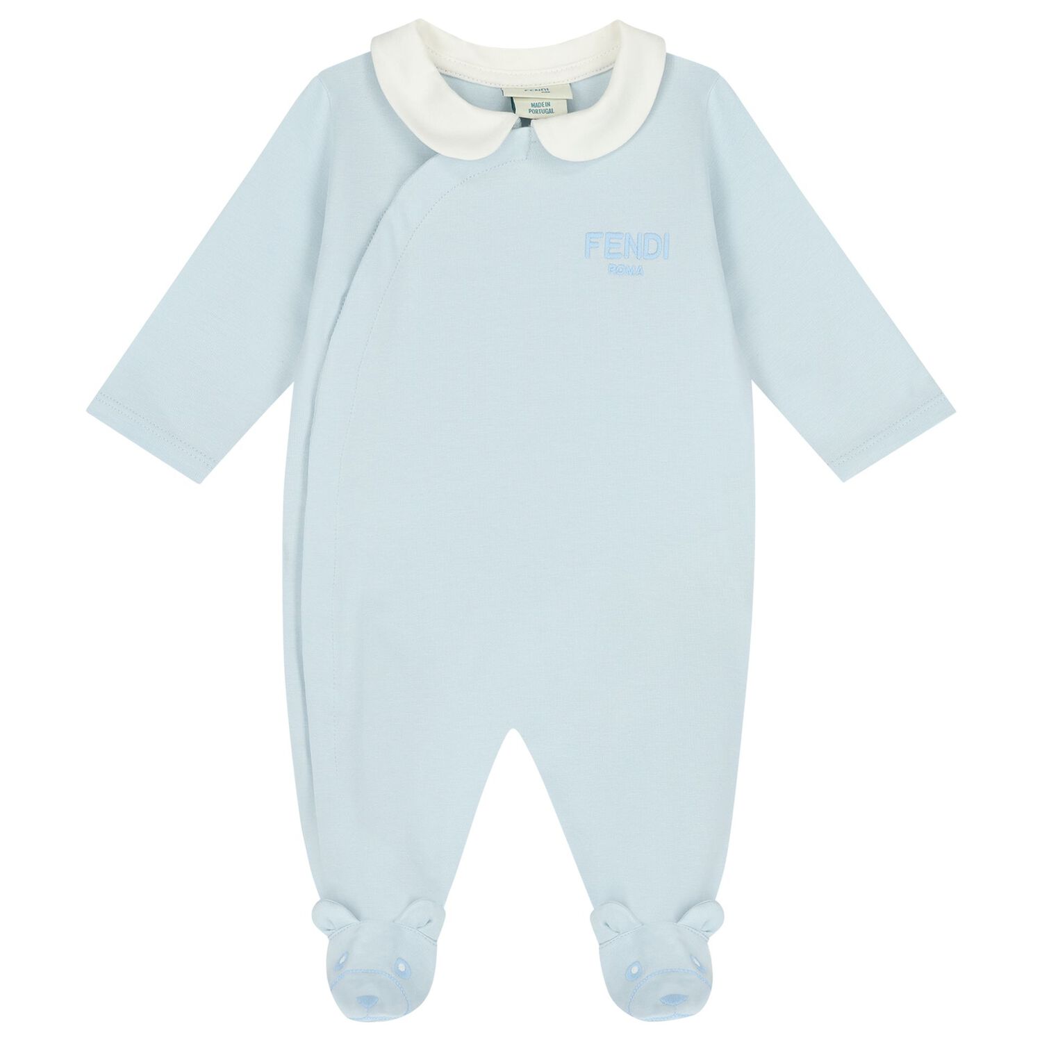 Baby Boys Blue & Ivory Logo Babygrow Gift Set , 2, hi-res