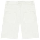 Boys White Logo Shorts, 1, hi-res