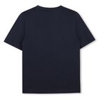 Boys Mini Me Blue Logo T-Shirt, 4, hi-res