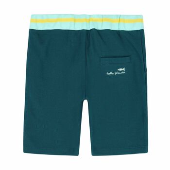 Boys Green Logo Shorts