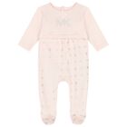 Baby Girls Pink & Silver Logo Babygrow Gift Set, 2, hi-res