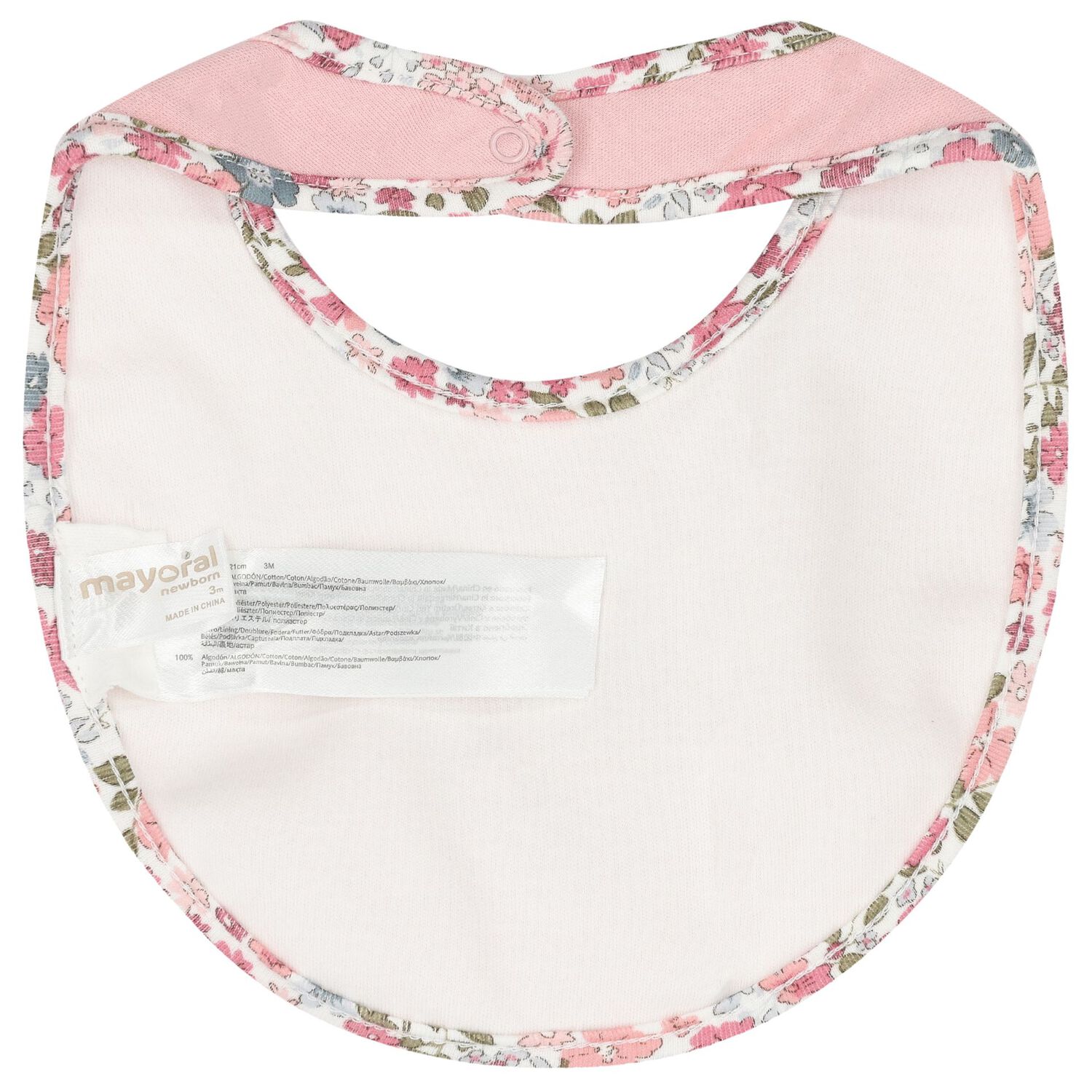Baby Girls Ivory & Pink Bibs ( 2-Pack ), 1, hi-res