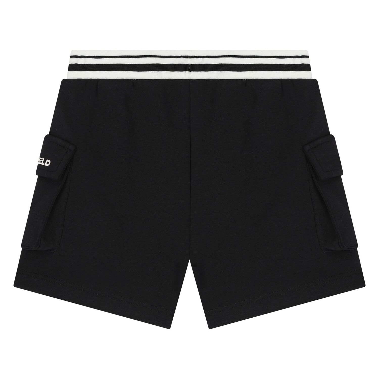 Boys White & Black Ikonik Shorts Set, 1, hi-res