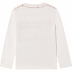 توب بالشعار باللون الأبيض للأولاد, 1, hi-res