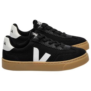 Black Logo Canvas Trainers