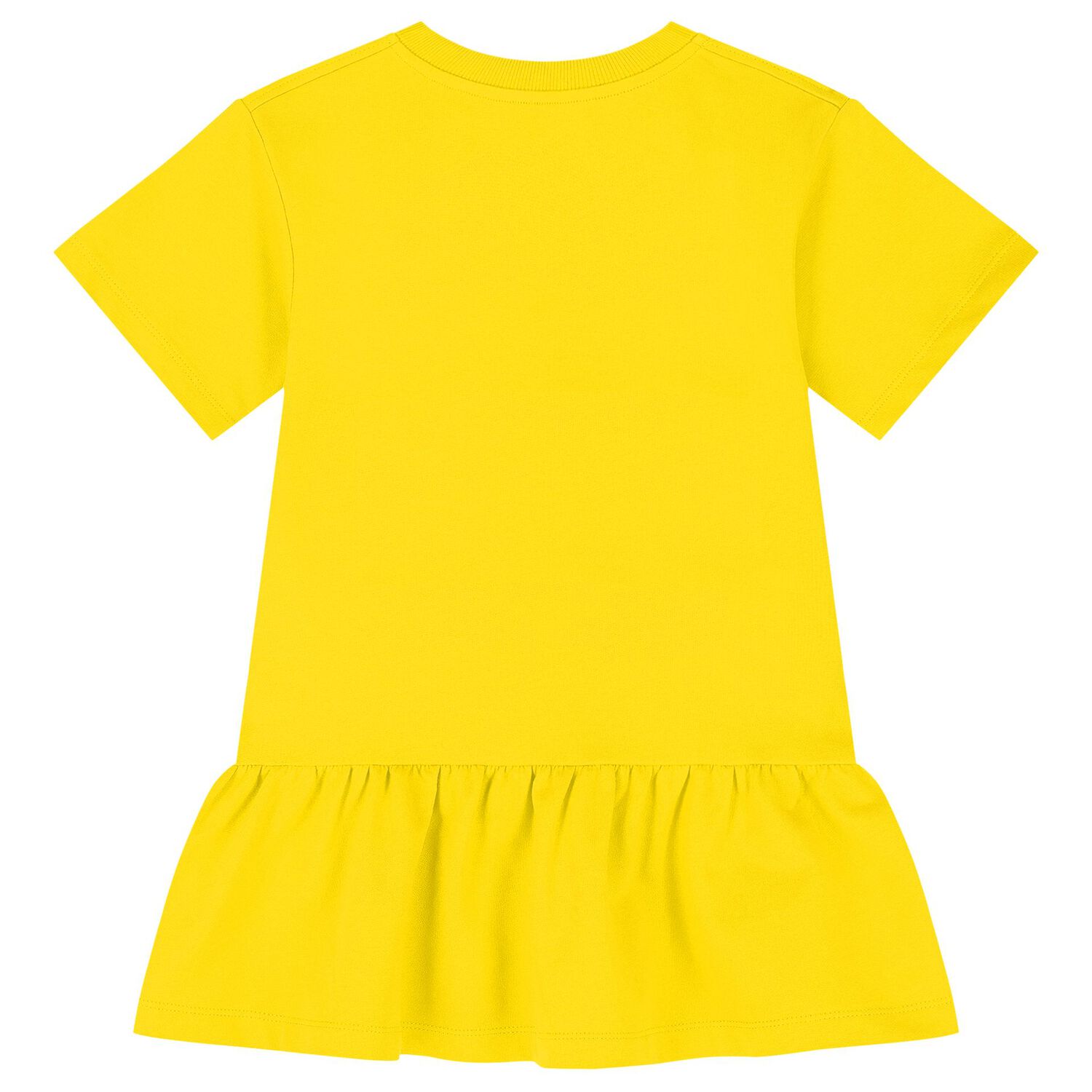 Girls Yellow Teddy Bear Logo Dress, 5, hi-res image number null