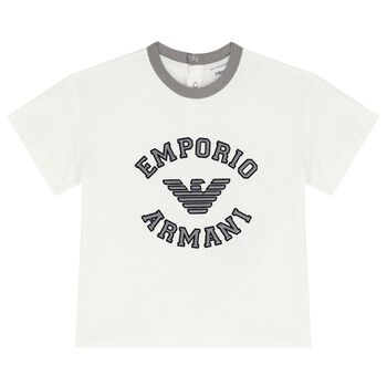 Younger Boys Ivory Logo T-Shirt