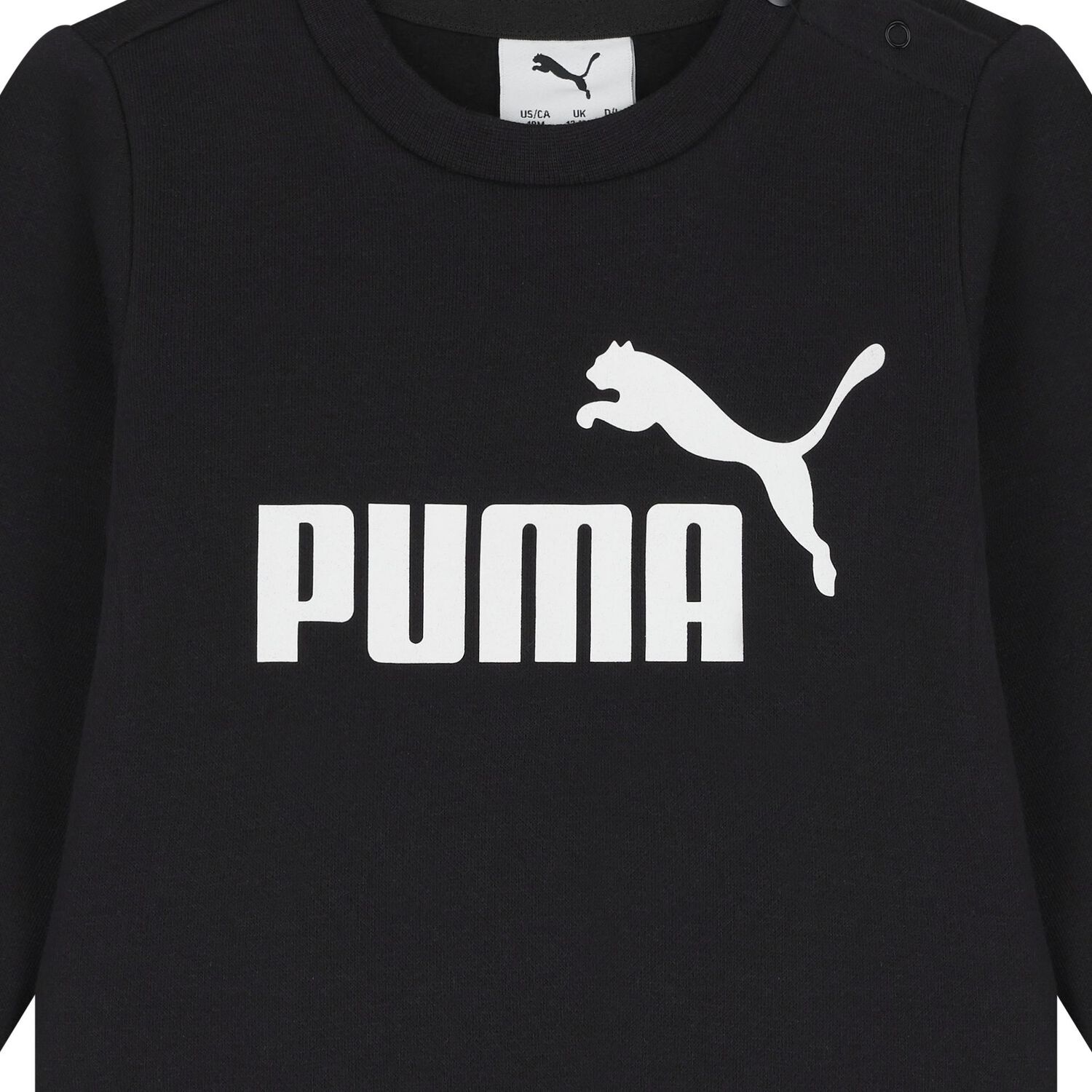 بدلة رياضية بالشعار باللون الأسود للأطفال, 1, hi-res