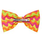 Girls Pink, Orange & Yellow Striped Hair Clip, 1, hi-res
