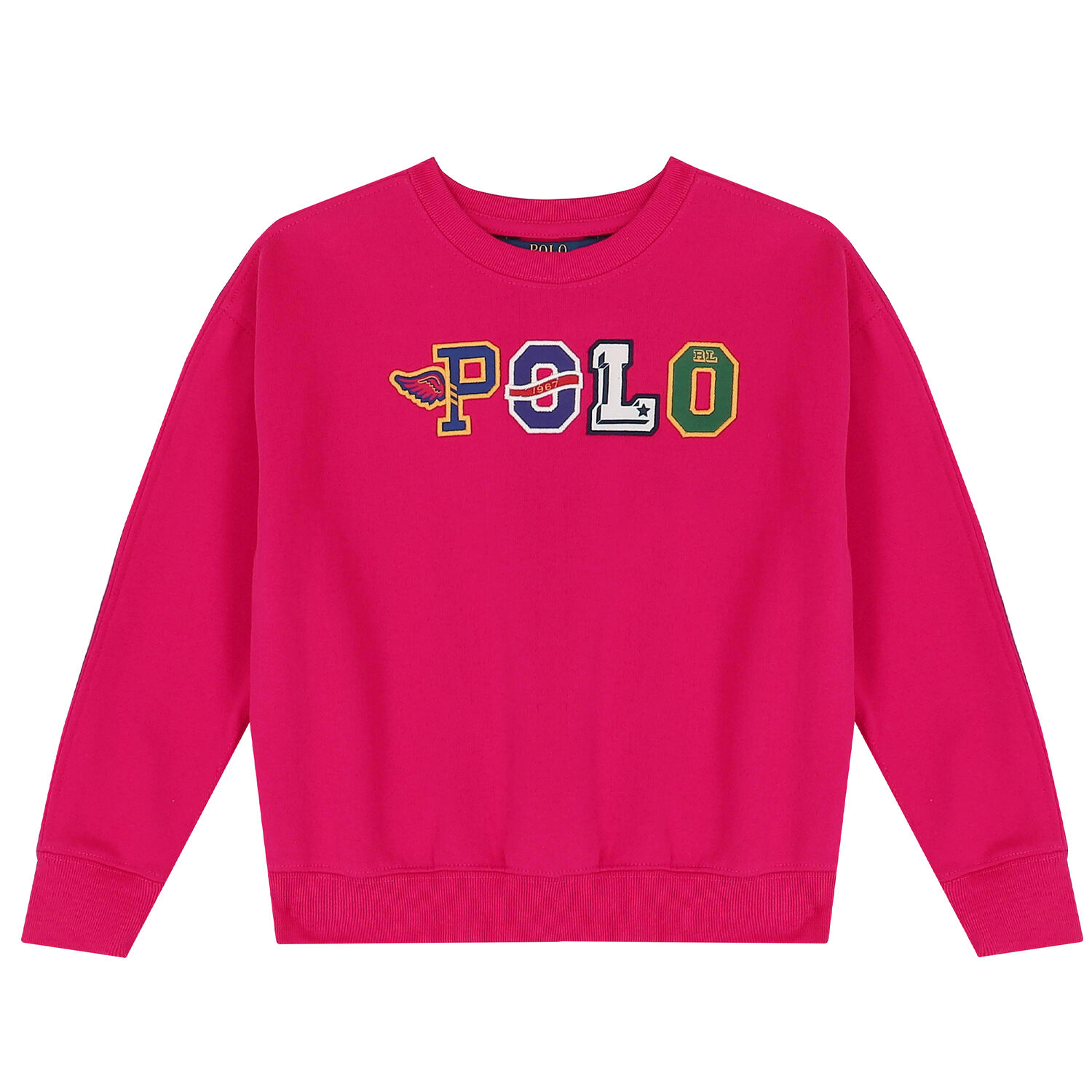 Girls Pink Logo Sweatshirt, 2, hi-res image number null