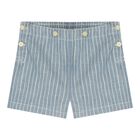 Baby Girls Ivory & Blue Teddy Bear Shorts Set, 1, hi-res