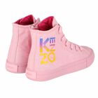 Girls Pink High Top Trainers, 1, hi-res