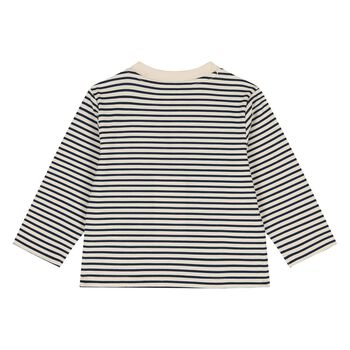 Younger Boys Ivory & Black Striped Leopard Cub Long Sleeve Top