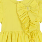 فستان بنات مكشكش باللون الأصفر, 1, hi-res